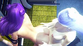 lol, kda hentai has evelynn futa and kaisa in jerkoff fucking with cumshots and licks