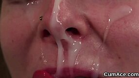 Wacky Looker Swallows Huge Cum Load on Face!