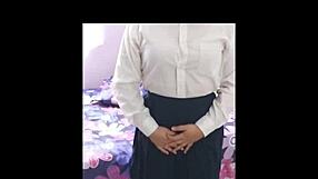 convincing a shy colombian girl for money in homemade video