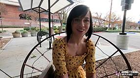 Short hair teen screams, 'Fuck me during this casting!' as she rides hard!