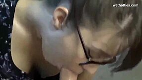 Nerd Girl Sucks Big Cocks In Homemade Amateur Scene.