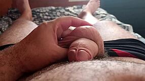 croatian amateur shows off his monster cock at home