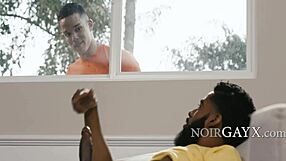 Peeping neighbor joined us for a wild gay fuck