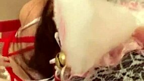 oh god, tied in cosplay for deepthroat and slaps!