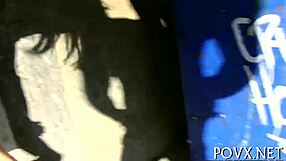 Hot sex competition on soft sofa leads to orgasm