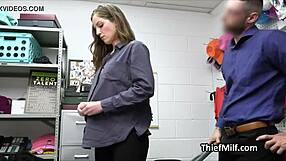 Milf steals moments for ass fucking at work