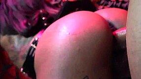 Bondage style session with deep focus on the scene.