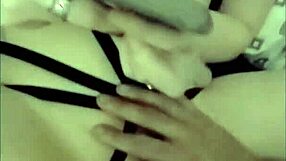 Super hot chick in lingerie invites intimate touches.