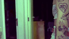 friends invade abandoned house for homemade threesome sex with latina tattooed whore leticia ferola, maurinho, and thalia senna.