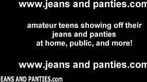 Tight Teen Ass Stretches Skinny Jeans Next Door