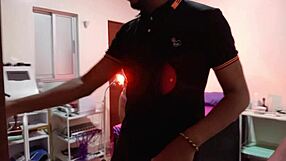 Horny spa client fucks masseur with big tits