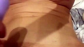 big purple dildo stretches tight wet pussy