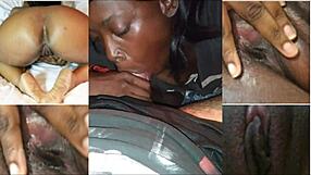 Neighbor's 40-year-old ebony mom swallows monster cock with blowjob