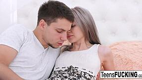 Sexy Silver-Haired Teen Gets Her Tight Pussy Filled With Cock