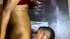 raphael lyon filled my mouth with cum during cruising in parada rj, french gay blowjob