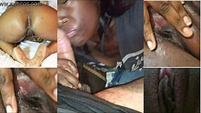 Neighbor's 40-year-old ebony mom swallows monster cock with blowjob