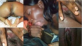 Neighbor's 40-year-old ebony mom swallows monster cock with blowjob