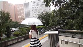 Babe rides hard in maid cafe