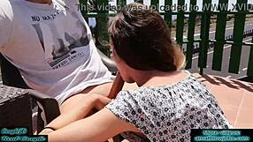 Incredible Blowjob in the Garden in Full View with Cum in Mouth 😍