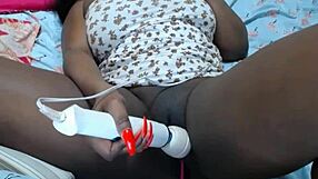 Chubby Black Babe Masturbates Homemade With Toys And Fingers
