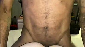 I let my fat ebony friend fuck my man with his big black cock in my pussy while drinking beer