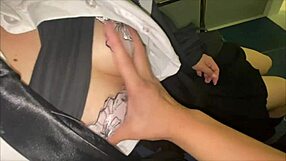 Perverted asian couple in love hotel gets excited by their perverted play together. They can't stop the intense arousal.