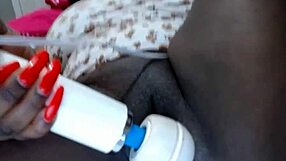 Chubby Black Babe Masturbates Homemade With Toys And Fingers