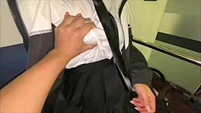 Perverted asian couple in love hotel gets excited by their perverted play together. They can't stop the intense arousal.