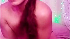 asian shemale teases with natural tits.