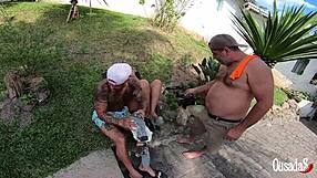 amaya takayo says, 'i'm the tattooed guy's girlfriend behind the cameras' with jhonny gab and sandro lima