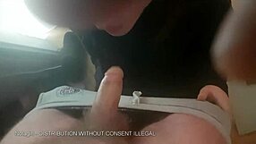 Notagirldk Delivers Another Early Morning Blowjob With Slutty Makeup While Wanking His Dick With Cock In Mouth