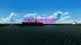 big tits brunette deepthroats monster cock on yacht daddy