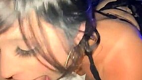 In this amateur scene, Barbie eagerly sucks a monster cock in POV.