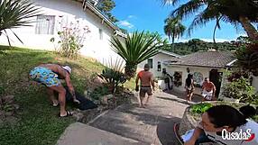 amaya takayo says, 'i'm the tattooed guy's girlfriend behind the cameras' with jhonny gab and sandro lima