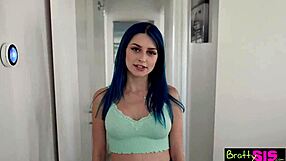 I thought I was grabbing a Christmas present, but it was my stepbrother's big cock for deepthroat and cumshot.