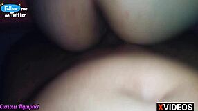 Curious nymphet fucks big ass pussy wife, sucking and licking small tits.