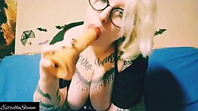 Big breasted Spanish chic-sex engage sex toy to erection