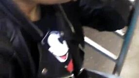 Public Blowjob on MTA IRT Subway Train