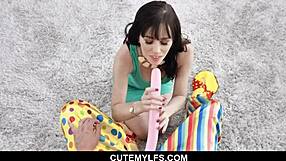 This wicked milf wants to be bossy and force the clown to make her cum while sucking his dick
