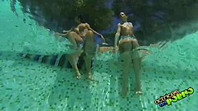 casting interview in the pool