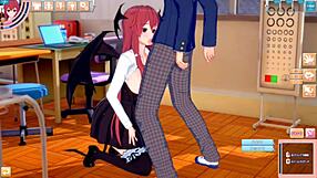 touhou little devil breast massage in 3dcg anime