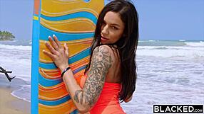 April intensely meets the massive black cock of her dreams