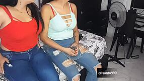 Latin friend comes to partying and is paid for fostering sexual contact