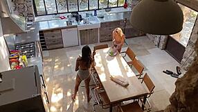 Anissa kate megane lopez and angel emily swallow mike angelos cum after triple blowjob