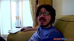 yorkshire nerd receives passionate blowjob from chubby brits