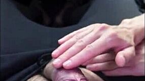 Amateur guys engage in intense anal sex inside a car