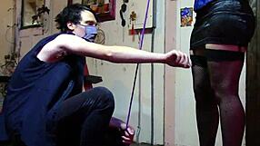 Nyx get's tickled by Glitch while wearing a corset, she's bound up.