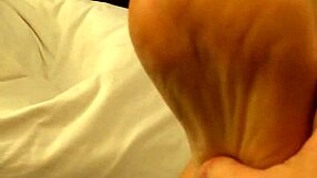 coworker rubs high arch feet during masturbation