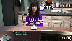 A busty anime girl is a very attractive lady, and she gives a sensual massage in this animated adult film