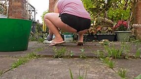 Hot New Shorts Flashing Pussy On Balcony